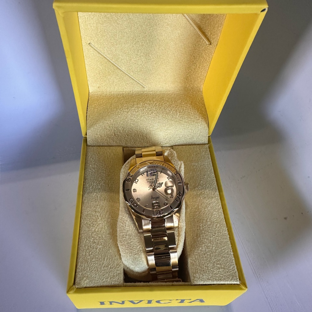 Women’s Invicta Angel Gold Watch In Box